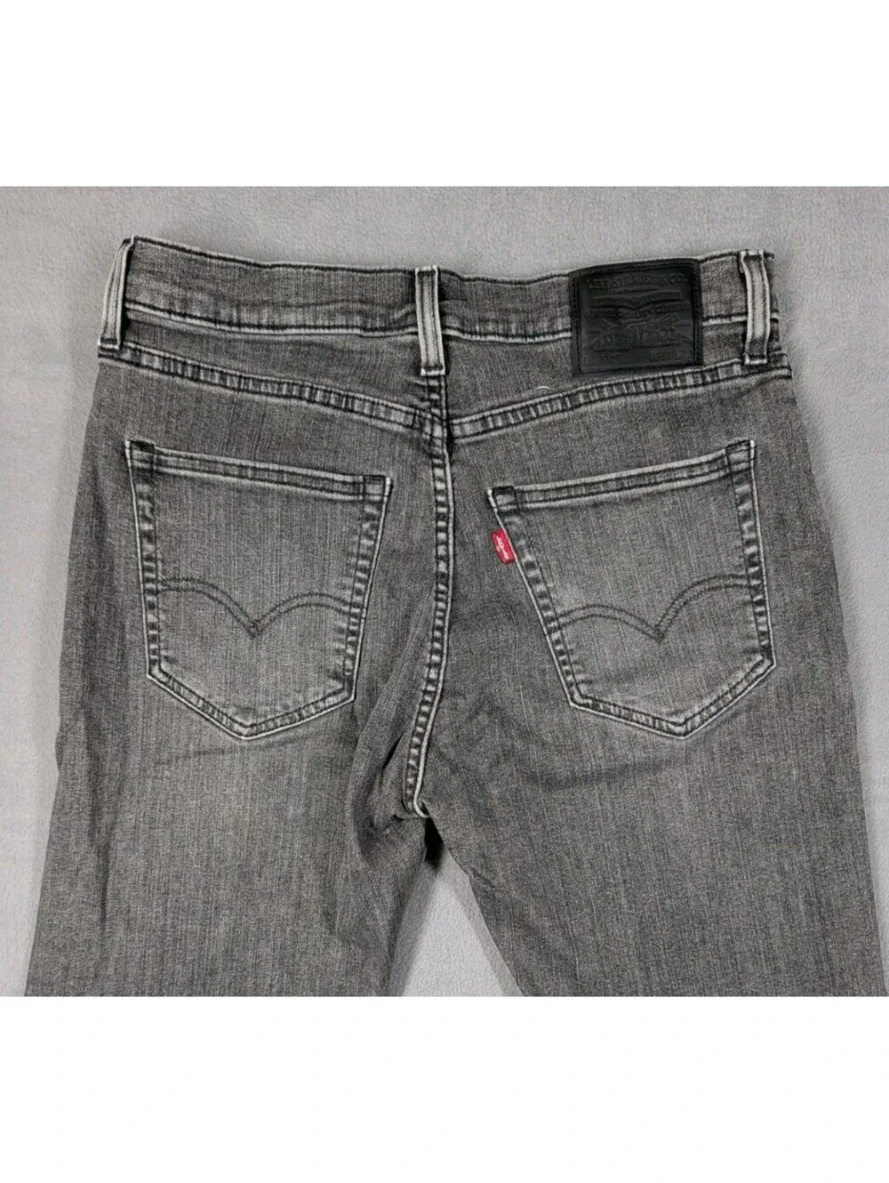 Levis Premium 512 Mens 33X32 Gray Slim Taper Stretch Denim Jeans Casual Pants